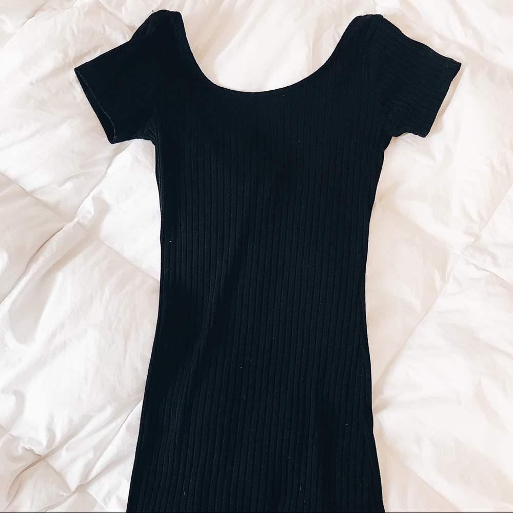 Black ribbed Brandy Melville Dress